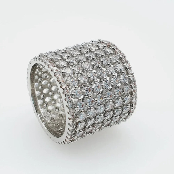 💍925 Silver 3A CZ Multilayer💎 Diamonds Ring for Women, FB16FA1014 - Picture 7 of 7